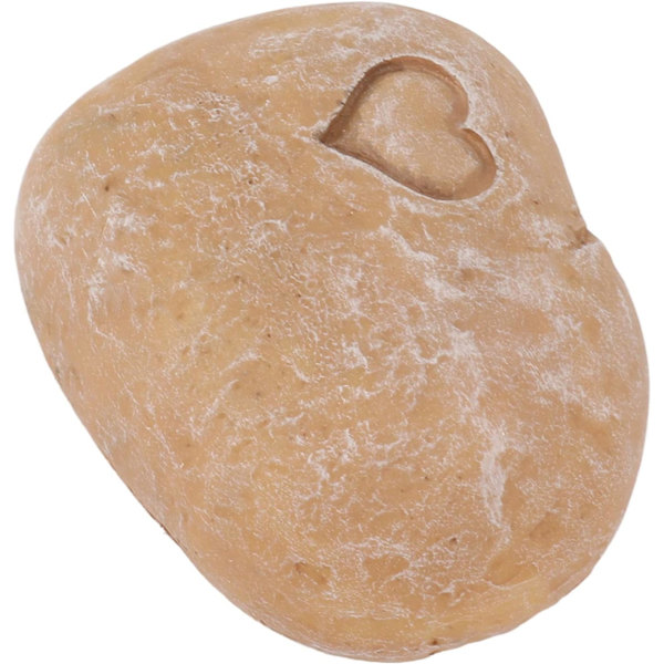 Gravsten til hund, robust og udsøgt kæledyrsmindesten i harpiks til baggårdstrøst (Love Stone Sand Color)