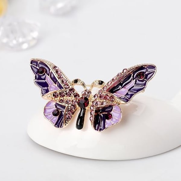 Butterfly Brosje Pins Kvinner Emallje Insekt Pin Slipsnål Sikkerhetsnål