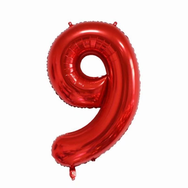 40 tommer rødt store tall 0-9 bursdagsfestpynt heliumfolie mylar stort tall ballong digital ni