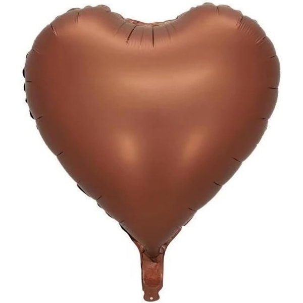 10 stk kaffefolie hjerteformede balloner 18 tommer brune hjerte balloner til baby shower bryllup Valentine dekorationer kærlighed balloner fest dekorationer