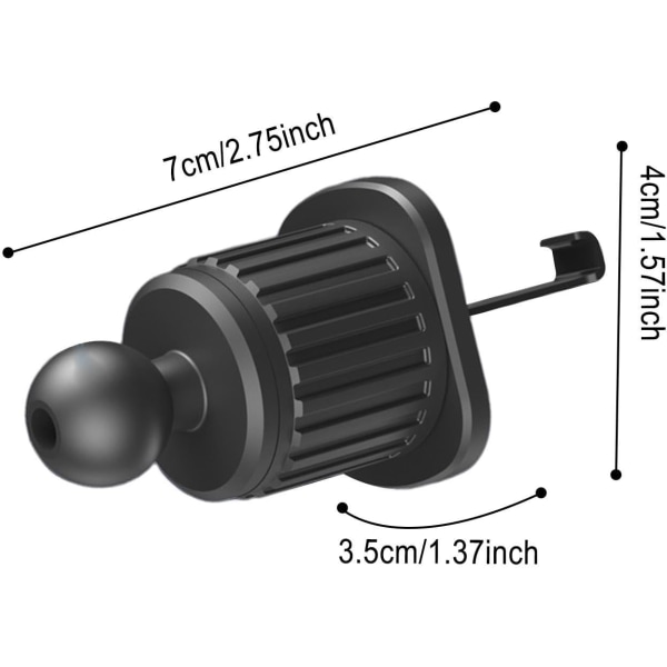 Biltelefon, mobiltelefon | Magnetisk telefonholder med én hånd, 360 graders svingbart hode for bilens luftventil, dashbord, uttak