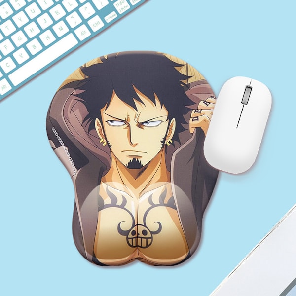 Law Anime Musmatta med handledsstöd Gaming 3D Musmattor 2Way Skin (MP-Law)