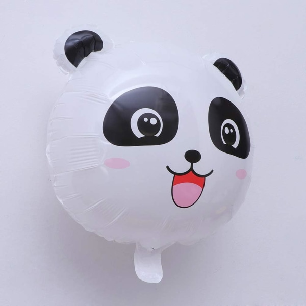 10 stk søde panda balloner aluminiumsfolie balloner panda hoved ballon buket til baby shower panda fødselsdagsfest tilbehør