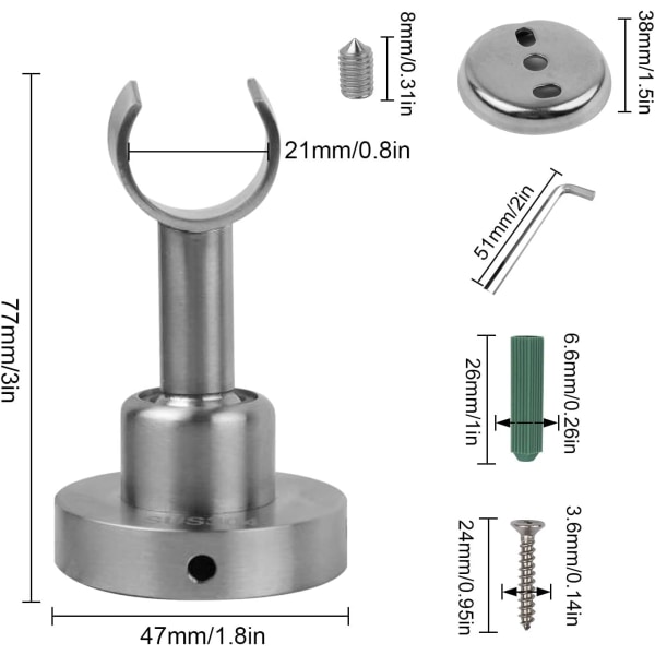 Glidande duschhuvudhållare för 18 x 30 mm skena - rektangulär, fyrkantig utbytbar handduschhållare, krom ABS duschhuvudhållare för badrum