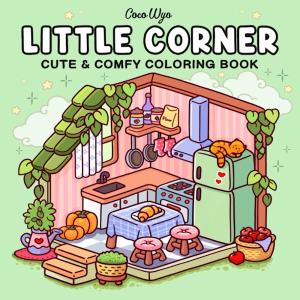 Little Corner: Malebog for voksne og teenagere, super søde designs af hyggelige, hygge-rum til afslapning Desgin03