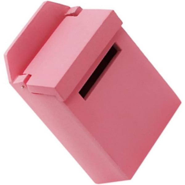 1 st 1/12 möbelprydnad för barn trä mini tillbehör miniatyrdockhus scen rekvisita minihus brevlåda prydnader modell rosa bambu trä