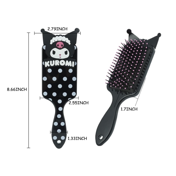 Cute Cartoon Hair Brush  Cartoon Hairbrush Horse Detangling Brush Air Cushion Comb for Wavy, Curly, Long, Thick or Dry Hair (Hairbrush-Black KM),1pcs