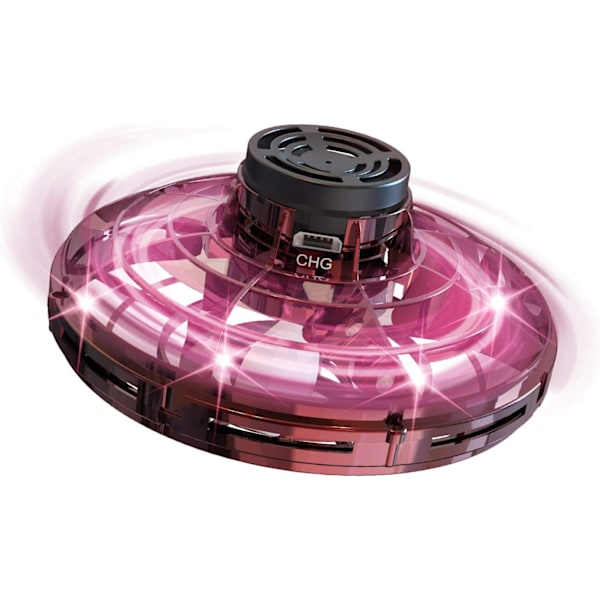 Handdrivna Mini-drönare, 2024 UFO Magiska Flygande Orb Leksaker med Ljus, Hover Boomerang Fidget Spinner, Jul- och Födelsedagspresenter för Roliga Barnfester Red