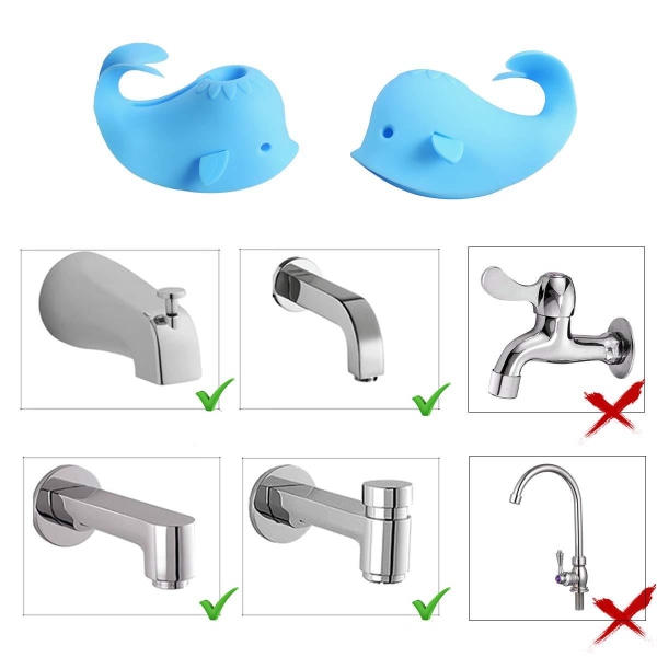 Badpipsskydd för badkar, babyskyddsskydd Ett roligt sätt att skydda barnet från att slå i huvudet Söt mjuk valdesign (1-pack, blå)