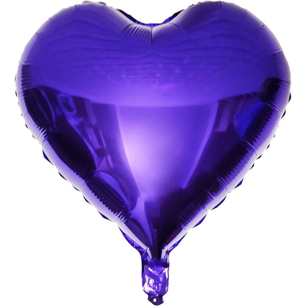 10 stk lilla folie hjerteformede balloner 18 tommer hjerte mylar balloner til baby shower bryllup Valentine dekorationer kærlighed balloner fest dekorationer