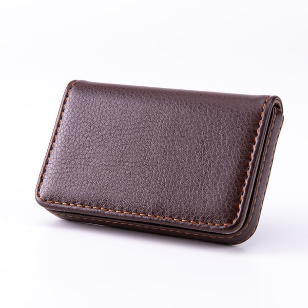 RFID blockerande plånbok - Minimalistisk läder kreditkortshållare för företag med magnet, kaffe, liten