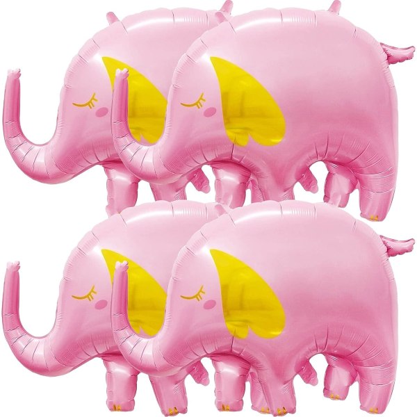 33 tuuman vaaleanpunaiset Elepaht-ilmapallot folio Helium Eläinilmapallot Sarjakuvaeläimet Söpöt Elefantti Ilmapallot Baby Shower Juhlakoristeisiin 4 kpl pakkaus
