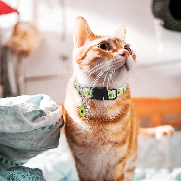 5 säädettävää kissan kaulapanta 18-30 cm kissanpennun kaulus kellolla pikalukitussoljella kesähedelmätyylinen pieneläinpanta