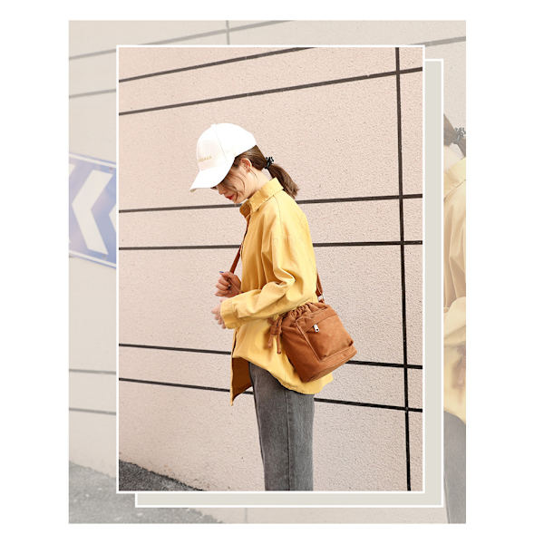 Kvinnor Liten Canvas Handväska Crossbody Väska Dam Söt Liten Dragsko Hink Boho Handväskor