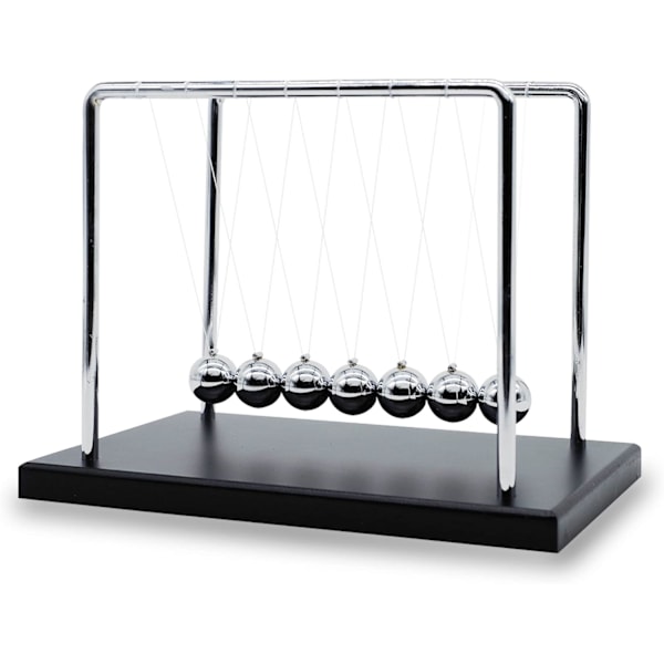 Stor Newtons Vugge Pendel med 7 Kuler, 23 cm Newtons Vugge Balansekuler, Vitenskap Fysikk Skrivebordsleker, Kontor Hjem Skrivebordsdekorasjon, Beroligende Fidgets