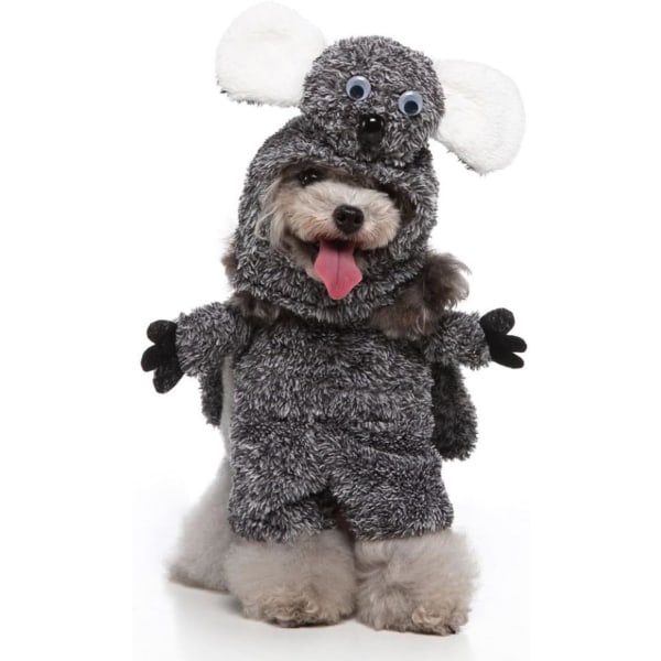 Koiran Halloween-asu - Pelottava Cosplay-asu pienille ja keskikokoisille koirille ja kissoille, mukana hattu - Vaatteet lemmikkieläinten Halloween-juhliin (Koala, L)