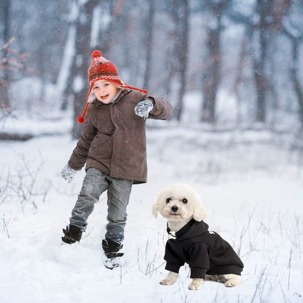 Koiran huppari Lemmikkivaatteet - Printed lemmikkipuserot hatulla Pehmeä puuvillatakki Talvi pienille koirille Kissat Pentu - X Suuri
