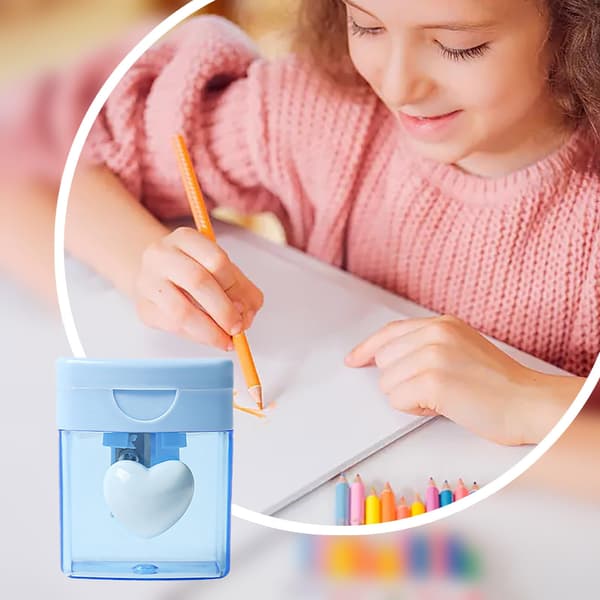 Pencil Sharpener for School and Crafts - An Efficient, Smooth, Durable, and Portable Desk Accessory (Blue) blue