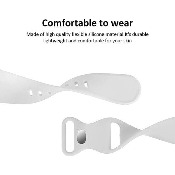 Bånd, der er kompatible med Apple Watch 38 mm 40 mm 41 mm, erstatningsarmbånd i blød silikone sportstilbehør til kvinder mænd（Hvid）