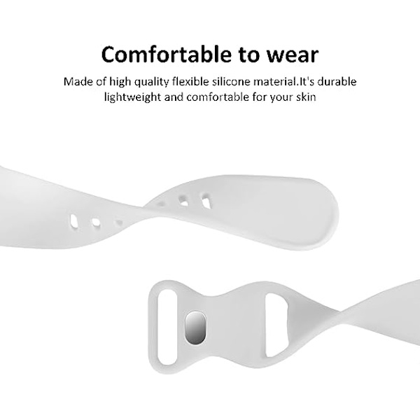 Rannekkeet yhteensopivat Apple Watch 38mm 40mm 41mm, Vaihdettava pehmeä silikoniurheiluranneke naisille ja miehille (valkoinen)