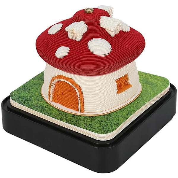 2024 Työpöytäkalenteri valoilla 3D Muistio Paperi Taide Sakura Puu Luova 3D Työpöytäkalenteri Post It -laput Muistio Paperi Taide Temple-C