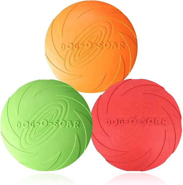 Blå Dream 3-pack hundfrisbees - 22 cm - Gummi