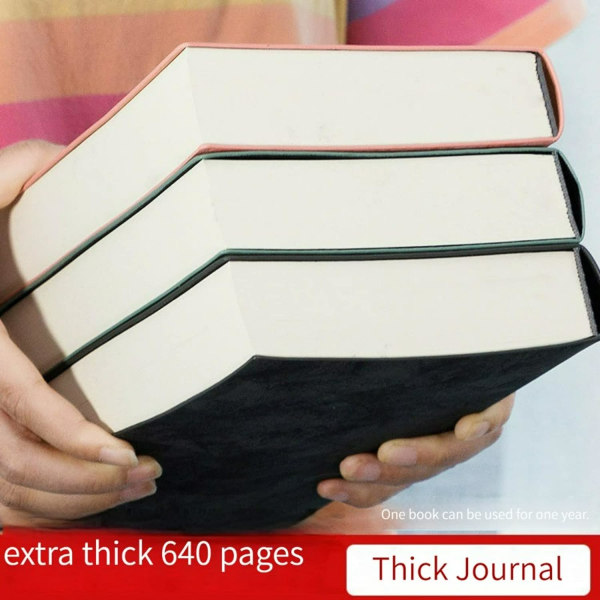 Foret Journal Notebook - B5 Bredt Linjeret Notebook Tyk Journal til Skrivning, 80gsm Linjeret Papir, Læder Blødt Omslag, til Kvinder Mænd Arbejde Kontor Skole