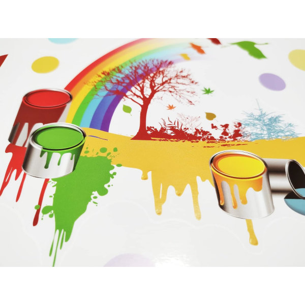 Färgglada Inspirerande Väggdekaler,Splatter Handprint Väggdekaler,Barn Väggdekaler,Motiverande Inspirerande Klistermärke Positivt Saying Väggdekaler