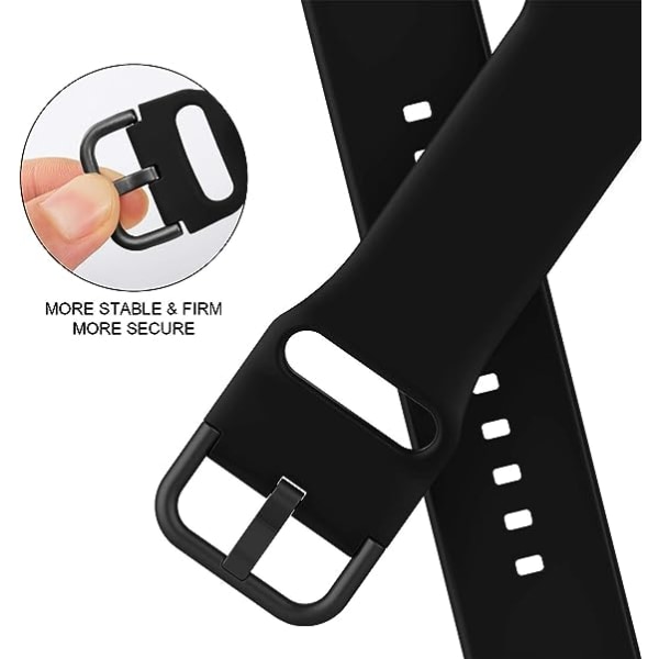 Sportband kompatibel med Apple Watch-band 49mm 45mm 44mm 42mm, mjuka silikonarmband ersättningsrem med klassiskt spänne för kvinnor män-svart