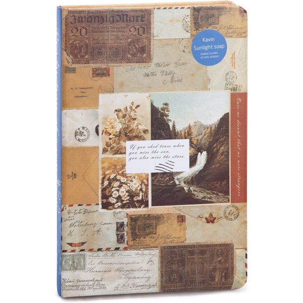 2st Vintage europeisk dagbok, Executive Notebook Inbunden Journal Retro Style Blomstertema för Resebyrå