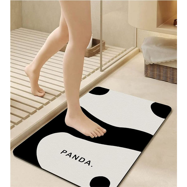 Liukumaton piimakivi kylpymatto, hometta hylkivä, nopeasti kuivuva panda kylpymatto, piimakivi kylpymatto, ulkosuihku, imukykyinen kumikylpymatto