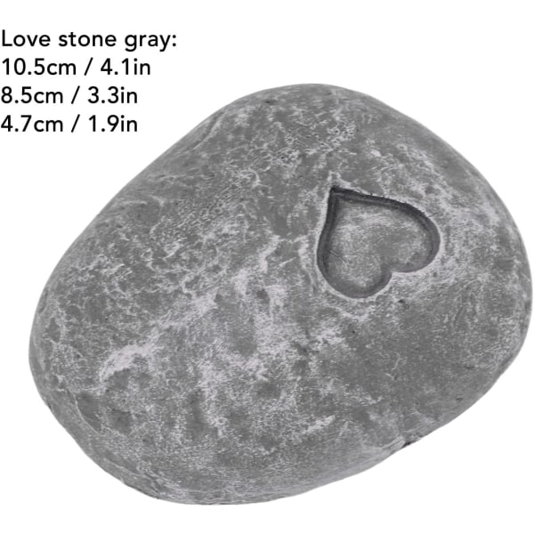 Koiran hautakivi, tukeva ja hieno hartsi lemmikkieläinten muistokivi takapihan lohdutukseen (Love Stone Grey)