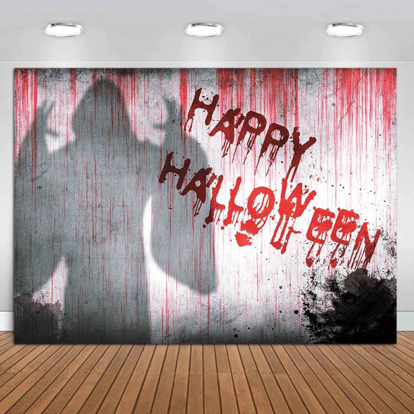 Skrekk Skummel Hallowmas Foto Bakgrunn Vinyl 7x5ft Blodig Spøkelse Halloween Fotografi Bakteppe for Halloween Fest Dekor Fotoboks Rekvisita Fornødenheter