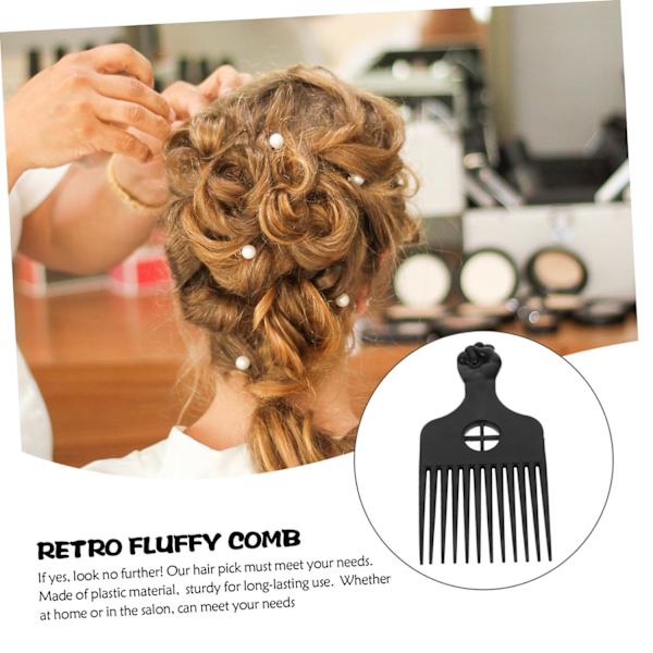Hårkam Hårplekter for Kvinner Lang Tann Kam Skille Kam Beard Detangle Parykk Kam Afro Pick Hårpleie Kvinners Plast Curling Kam