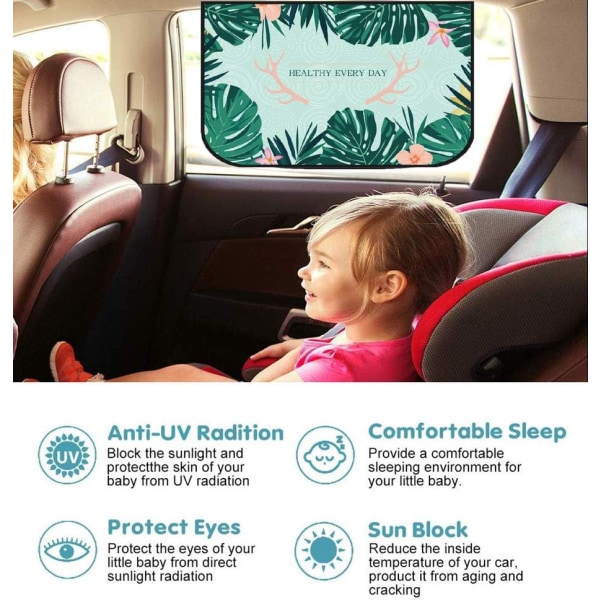 Car Sun Shade Side WindowsMagnetic Curtain in Car Window Sun Shade Cover Cartoon Universal Side Window Sun Shade UV Protection for Child Baby Toddler