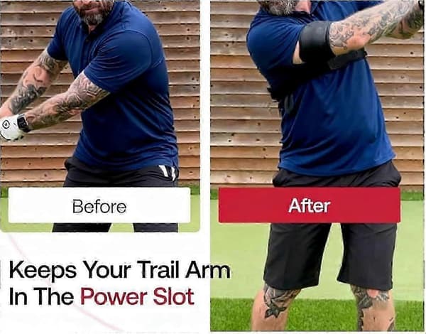 TRS Slider Golf Training Aid, Nylon Elastic Golf Swing Training Aid, Golf Swing Training Armband for Beginners, Adjustable Swing Corrector 2PCS