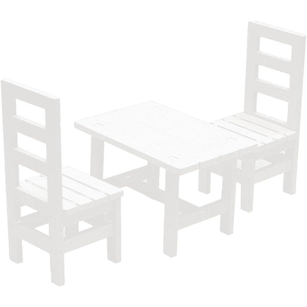 1/6 Dockmöbler, Trä Kvadratstolar 3st/Set, Dockhus Matsal Vardagsrumsdekor, 12-tums Dockmöbler Modellleksak, Vit