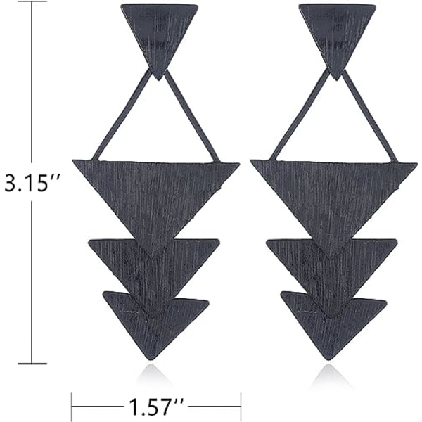 Puisia puukorvakoruja naisille - Suuret pyöreät geometriset puupisarakorvakorut