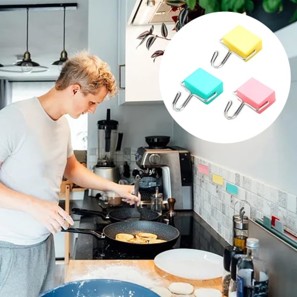 Kappaleet Magneetti Koukku Ei Naula Imu 180 Astetta Käännettävä Magneetti Koukku Seinäkoukku Pyydä Koukku Jääkaappi Magneetti Koukut Vahvat Magneetit Koukku