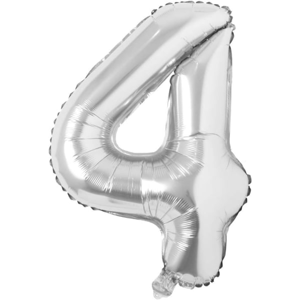 40 tommer brevballoner sølv alfabet nummer ballon folie Mylar fest bryllup (fire)