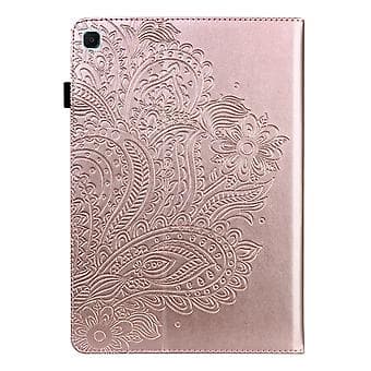 TPU+PU-deksel til Samsung Galaxy Tab S6 Lite P610 (Rosegull)