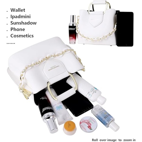 Damemode Skuldertasker Håndtasker PU Læder Top Håndtag Satchel Tote Crossbody Taske
