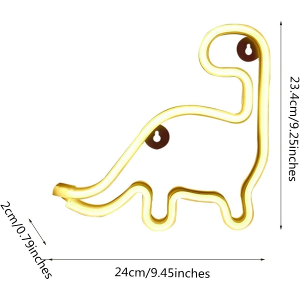 Dinosaur Neonskylt Ledljus Väggdekoration Rumsinredning Söt Nattljus Present Barn Barn Flicka Present Födelsedagsfest Estetiskt ljus