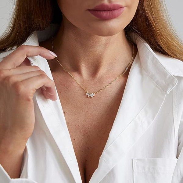 Diamant Halskæder til Kvinder Halskæde Halskæde Enkelt Diamant Choker Halskæder til Kvinder Trendy Smykker Gaver til Piger