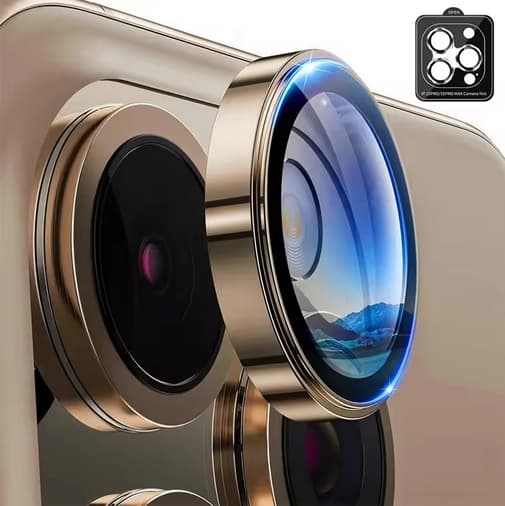 2-pack iPhone 16 Pro Camera Lens Protector Tempered Glass - Desert Titanium Gold