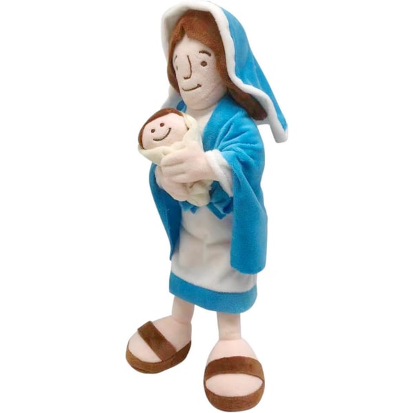 Jesus Plyschdocka Min vän Kristna Leksaker Mamma Maria Håller Uppstoppad Jesus Present 13 Inches Kristus Religiös Frälsare Figurleksaker Juldekorationer