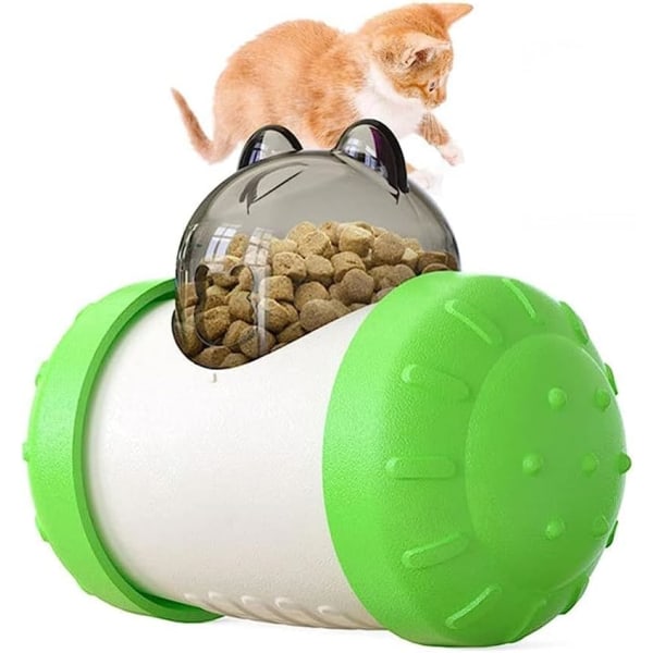 Holdbart kæledyrsgoddelegetøj ugiftigt langsomt fodrende katte Hvalpepuslespil tumbler Interaktivt hundelegetøj/B