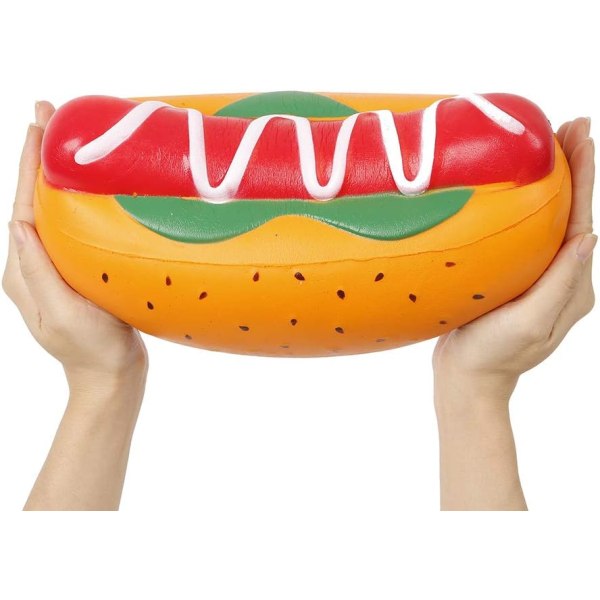 10,5 tommer Jumbo Squishies Hot Dog Kawaii Duftende Myk Sakte Stigende Gigant Klem Mat Squishies Stressavlastning