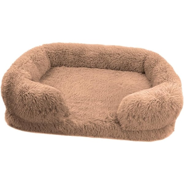 Koiran tyyny Creative lemmikkieläinten vuodesohva, neliönmuotoinen koirakennel, kissan tyyny, syksy ja talvi, irrotettava lämmin kennel, vaaleanruskea