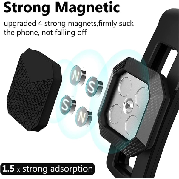 Biltelefonholder Telefonholder 4 kraftige magneter STRØMSTØTTER MAGNETISK BILMONTERING Kompatibel med de fleste biltilbehør smarttelefoner